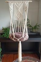 Hamac en macramé, meuble suspendu pour chat, panier en coton bohème, fait main, écologique, de haute qualité