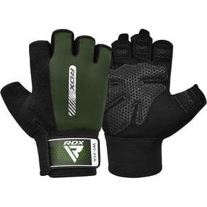 Customizable green Half-Finger <b>Fitness</b> <b>Gloves</b> for Gym Training and Weightlifting High Quality Gel Padded Workout Exercise <b>Gloves</b> - Product Image 3