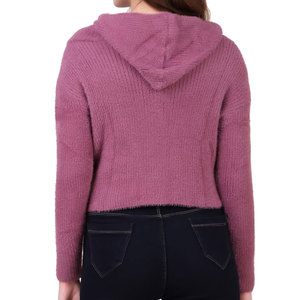 Hoodie formel tricoté sur mesure pour femme, style 2026, hiver automne, avec badge décoratif, col, pour la ville et les voyages - Product Image 2