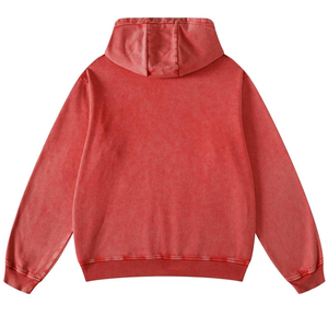 Sudadera con capucha de lavado de piedra en blanco de gran tamaño, sudaderas con capucha lavadas con ácido personalizadas, sudadera Vintage, sudadera lavada, serigrafiada, soporte OEM - Product Image 2