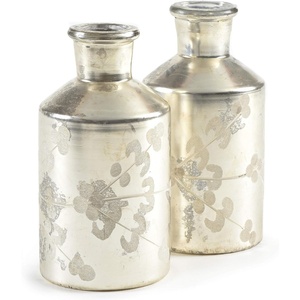 Silver Plated Iron Casted Ceramic Flower <b>Vase</b> <b>Small</b> Coastal Design Birthday Tabletop <b>Vase</b> Home Decor Design Creation - Product Image 1