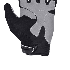 Gants de course à doigts entiers, noir et gris, revêtement PU, antidérapants, fermeture auto-agrippante, unisexe, pour la conduite en extérieur - Product Image 3