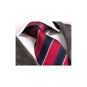 Claret Navy Blue Jacquard <b>Tie</b> - Product Image 2