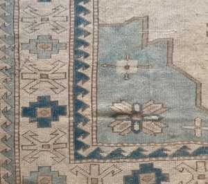 9x12 bleu Oushak noué à la main style turc tapis bleu et beige coloré Oushak tapis modernes personnaliser disponible - Product Image 4