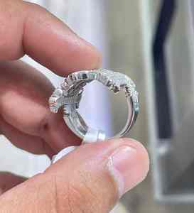 5,00 quilates Baguette corte Moissanite diamante hombres Cruz anillo rodio plateado estilo Hip Hop regalo para él 925 plata esterlina - Product Image 2