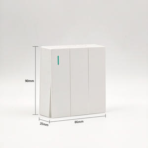 Interrupteur d'éclairage 3 gangs 2 voies blanc simple 10A 250V, idéal pour résidences, hôpitaux, hôtels et appartements - Vente chaude - Product Image 1