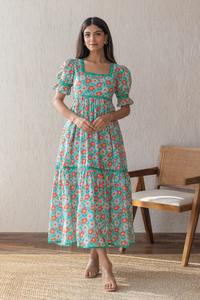 Robe courte en coton indien fait à la main tenue de plage de fête élégante pour les femmes cadeau de mariée personnalisé tour de taille naturel cadeau de femme d'été - Product Image 2