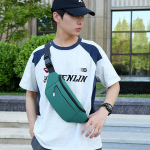 Riñonera ajustable de 1L para hombre y mujer para Yoga, deportes, bandolera, cierre de cremallera disponible en rojo para rosa y azul - Product Image 3