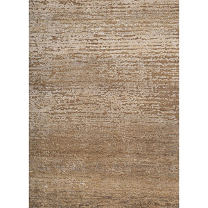 Tapis en laine et soie noué à la main Entropy Ivory AKWS-13075, en coton biologique, couleur unie, pour salon, maison, voiture et couloir - Product Image 3