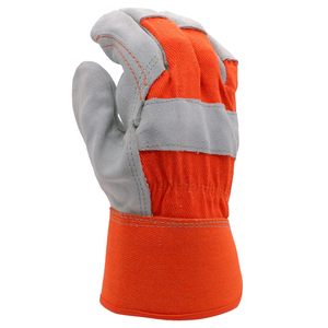 ถุงมือเชื่อมงานหนัก ลดราคาพิเศษ หนังวัวแท้เสริมความแข็งแรงบริเวณฝ่ามือ ลายทางสีสันสดใส - Product Image 3