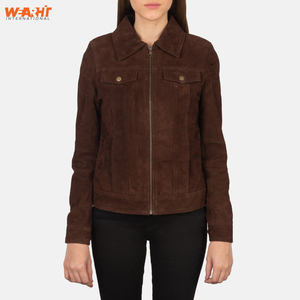 Premium femmes véritable daim Bomber veste décontracté hiver vêtements d'extérieur Smart Street Style chaud Slim Fit doux toucher solide uni teint - Product Image 1