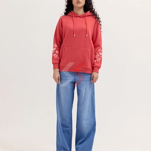 Nouveau sweat à capuche en coton pour femmes, vente chaude, logo OEM personnalisé, design personnalisé, pull long pour l'hiver, vente en gros pour filles, à capuche personnalisé - Product Image 2