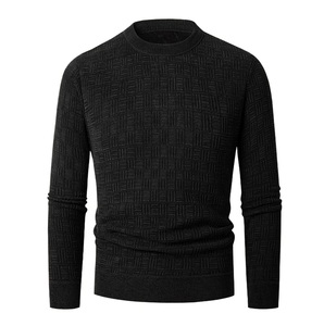 Pulls pour hommes de qualité supérieure, personnalisés, respirants, fabriqués sur mesure, OEM, couleur noire, col rond, vente en gros - Product Image 1