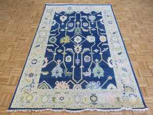 Oshak Elegant Design 8x10 <b>Wool</b> Rug Hariz Imperial with Abstract Pattern Luxury Antique <b>Yellow</b> and Blue Floor Cover for Room - Product Image 4
