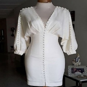 ชุดเดรสยาวของผู้หญิง,ชุดเดรสแขนกุดลำลองสีล้วนเซ็กซี่สำหรับฤดูร้อน - Product Image 2