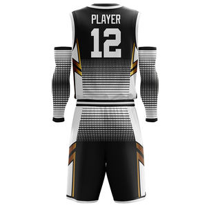 ชุดบาสเก็ตบอลแบบแห้งเร็วเสื้อเจอร์ซีย์แขนกุดผ้าพิมพ์ซับลิเมชันดีไซน์ใหม่ล่าสุด - Product Image 3