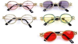 Lunettes de soleil hip-hop diamantées pour femmes, style « Iced Out », prix de gros disponible pour l'exportation depuis l'Inde – Nouveauté tendance - Product Image 2
