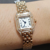 Montre d'affaires personnalisée à la mode plusieurs couleurs en acier inoxydable pour hommes montre cloutée de diamants