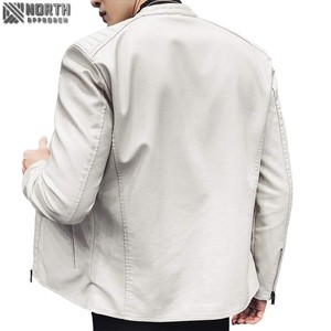 2025 chaquetas de cuero para hombre con logotipo personalizado de alta calidad nueva llegada OEM/ODM chaquetas de cuero de moda para hombre - Product Image 4