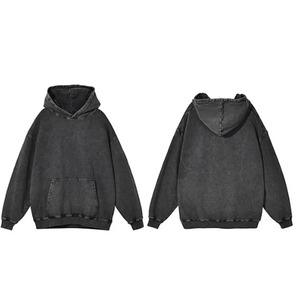 Sudadera con capucha de talla grande de alta calidad, ropa de calle transpirable sólida de algodón y poliéster para hombres, logotipo personalizado, esencial de invierno - Product Image 1