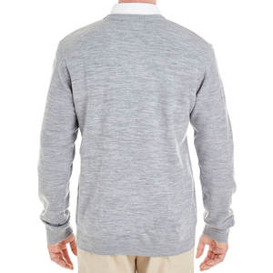 Pull d'hiver pour homme en polaire polyester/coton 400 g/m², col en V, séchage rapide et écologique - Product Image 2