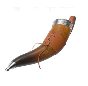 Cuerno vikingo para beber vaca buey Natural con soporte dirección artesanía en India taza de cuerno taza de café nuevo estilo taza de cuerno precio de venta al por mayor - Product Image 1