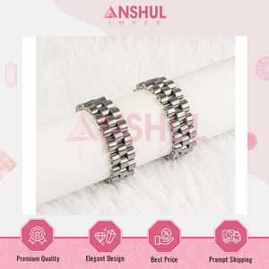 Bracelets unisexes de qualité supérieure, tendance, lisses et polis, extensibles, en hématite dorée, en forme de montre, pour les acheteurs en gros - Product Image 2
