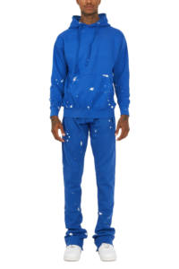 Survêtement polaire thermique vintage unisexe de haute qualité, jogging évasé personnalisé de grande taille, pantalon de survêtement court à capuche, respirant - Product Image 2