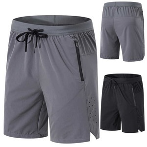 Séchage rapide entraînement Jogging Gym Fitness Sport taille élastique solide court athlétique hommes Shorts de course - Product Image 3