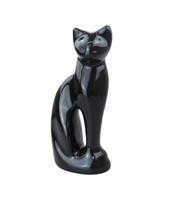 Urne de crémation en aluminium pour animaux de compagnie Forme de chien Noir Fini Rare Noir Urne de crémation pour animaux de compagnie à vendre - Product Image 3