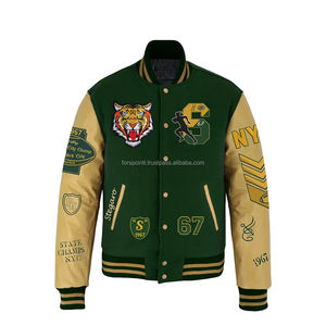 Custom Varsity <b>Jacket</b> Manufacturer Heavyweight Fabric Custom OEM <b>Men's</b> Oversized Bomber Baseball Varsity <b>Jackets</b> for <b>Men</b> - Product Image 6