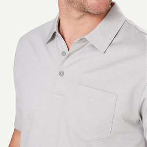 Patrón sólido unisex para camisetas de polo 100% algodón personalizado de talla grande bordado de manga corta Camisetas en blanco-venta al por mayor - Product Image 4