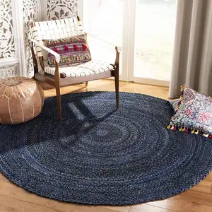 Hotel Luxury Custom Size Round Cotton Rugs Large Rug Carpets Home For Living Room Area Rugs Reversible Clean Carpet