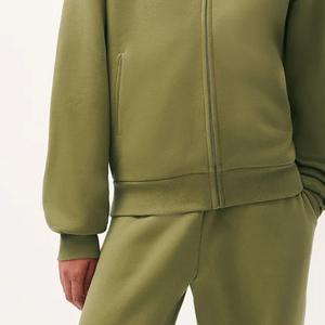 Sweats à capuche zippés pour femmes acceptés par OEM Sweat-shirt pour femmes en coton Sweatshirts à capuche zippés de couleur unie Sweatshirts à fermeture éclair pour femmes OEM - Product Image 6