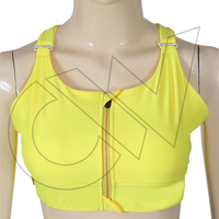 Nouveauté : soutien-gorge de sport léger pour femmes grandes tailles, avec fermeture éclair de qualité et dos réglable, idéal pour la gym et le fitness