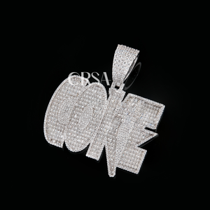 Colgante de coque con nombre personalizado a la moda, joyería moderna de estilo Hip Hop en plata 925, Diamante de moissanita para hombres, colgantes de Hip Hop de lujo - Product Image 3