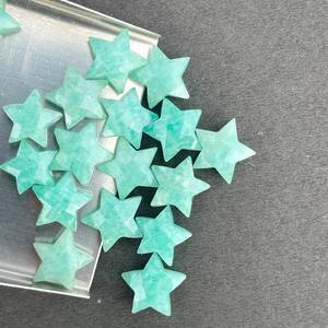 Cuentas de piedras preciosas sueltas en forma de estrella de amazonita, cristal de estrella tallado Natural para fabricación de joyería, collar, pulsera DIY - Product Image 1
