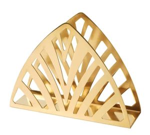 Servilletero y Portapañuelos Rectangular de Metal Dorado Impermeable con Organizador para Uso en Mesa de Hogar u Hotel - Product Image 3
