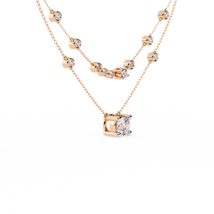 Hermoso Collar de Diamantes de Oro de 18K para Mujer, Hecho a Mano con Diamantes Cultivados en Laboratorio - Product Image 5