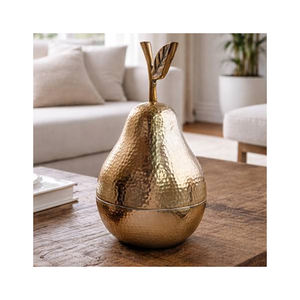 Recipiente Decorativo de Aluminio con Forma de Pera, de Alta Calidad, Precio al por Mayor, para Almacenamiento, Decoración de Cocina y Hogar, Estilo Vintage, Grande - Product Image 1