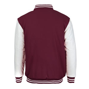 Vestes Letterman Varsity de qualité supérieure col montant en laine véritable corps et manches en cuir broderie 3D personnalisée vêtements d'hiver pour hommes - Product Image 4