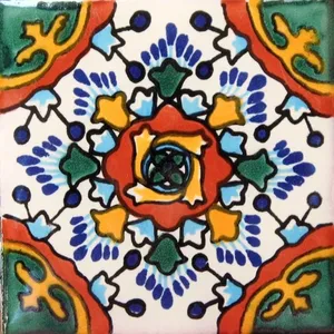 Design C #032 Carreaux mexicains polis faits à la main Brique réfractaire de qualité supérieure pour l'intérieur des parcs, des cours et des chambres - Product Image 1