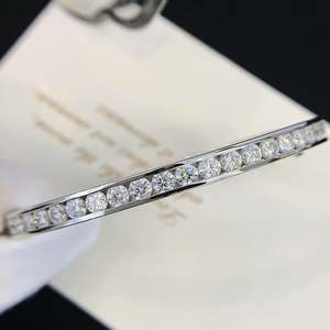 8.50tcw Round Lab Diamond <b>Bangle</b> <b>Bracelet</b> in White Gold IGI Certified D-E-F VVSVS Elegant & Stylish - Product Image 6