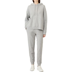Sweat à capuche décontracté pour femme en coton bouclé de qualité supérieure, coupe ample, toutes saisons, avec poche plaquée et logo frontal - Product Image 5