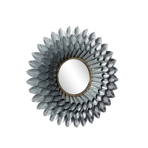 OEM Customized Designed Gray Contemporary Galvanized Metal <b>Wall</b> <b>Mirror</b> Manufacturer in India at Reasonable Price - Product Image 2
