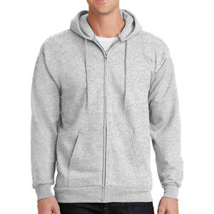 Sweat à capuche gris clair pour homme, fermeture éclair intégrale, gris cendré, Bella Canvas, sweat à capuche unisexe pour homme - Product Image 1