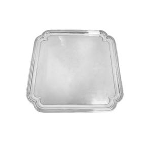 Vente chaude vaisselle forme carrée meilleure qualité luxueuse assiette de service en métal plateau à vaisselle pour servir dans les hôtels - Product Image 1