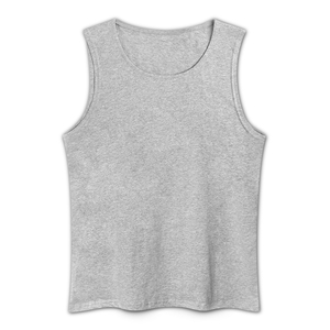 Wholesale Customized Casual Men's Fitness Sports Gym Quick Dry tank <b>Top</b> Spandex Cotton Anti-pilling Breathable Crew Neck Screen - Product Image 1