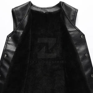 Chaleco de Cuero Genuino sin Mangas para Otoño e Invierno, Cuello en V, Informal, de la Mejor Calidad, Ligero, Transpirable y Personalizable para Hombre - Product Image 3