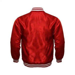 Customized Men's Clothing Manufacturer High Quality Fashion Satin <b>Jacket</b> Embroidery Windbreaker Warm Satin Bomber <b>Jacket</b> for Men - Product Image 4